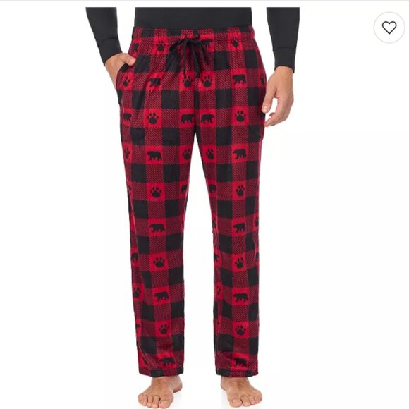 NWT Men's Cuddl Duds Fleece Pajama Pants Red Buffalo Plaid 3X 3XB (big) - Picture 1 of 8